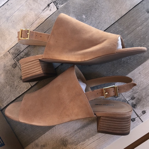 Lands' End Shoes - Lands End Sling mule sandal with heel